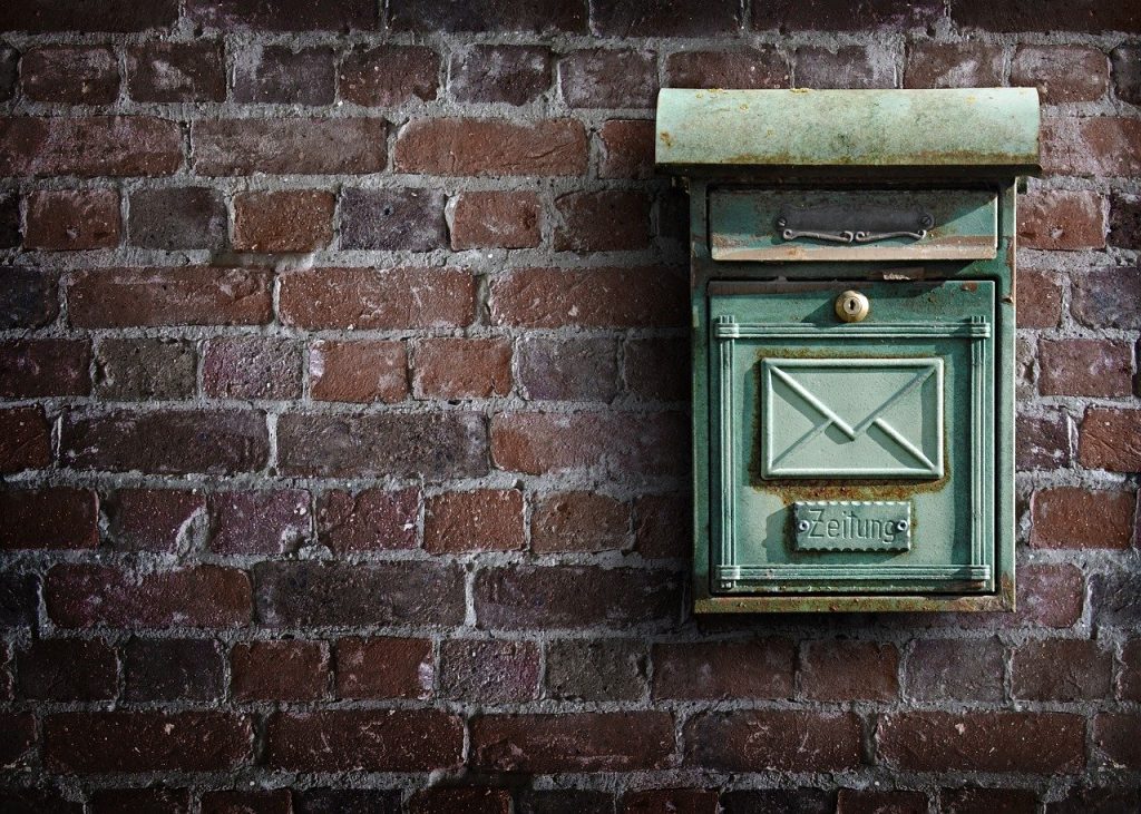 mailbox, wall, post