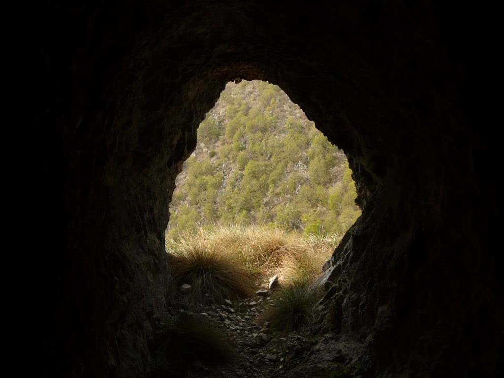 tunnel, cave, fortress